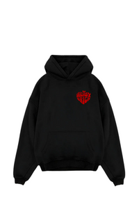 HEART HOODIE BLACK